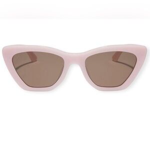 DIFF Camila Sunglasses Pink  Frame Brown Lenses Retro Cat Eye